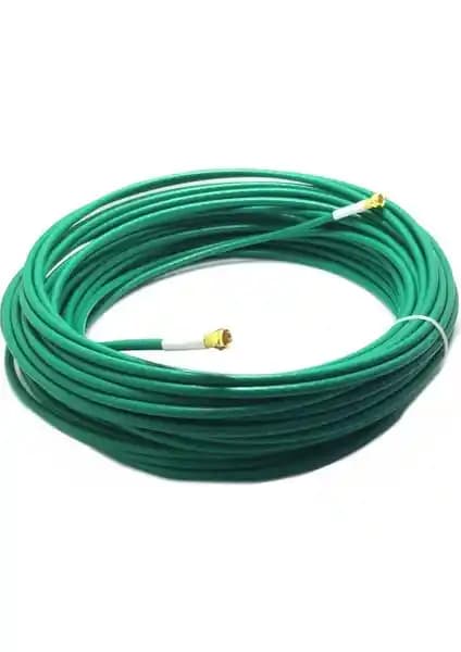 Antenci Herz 35 Metre Yeşil RG6U6 Anten Kablosu Yüksek Kalite ve Güçlü Performans Sağlar